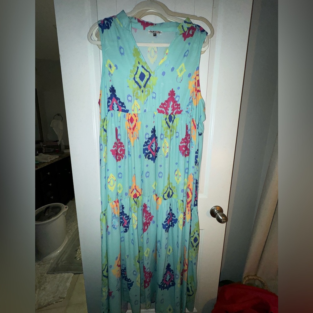 BLUE PATTERN MAXI SIXE 2XL